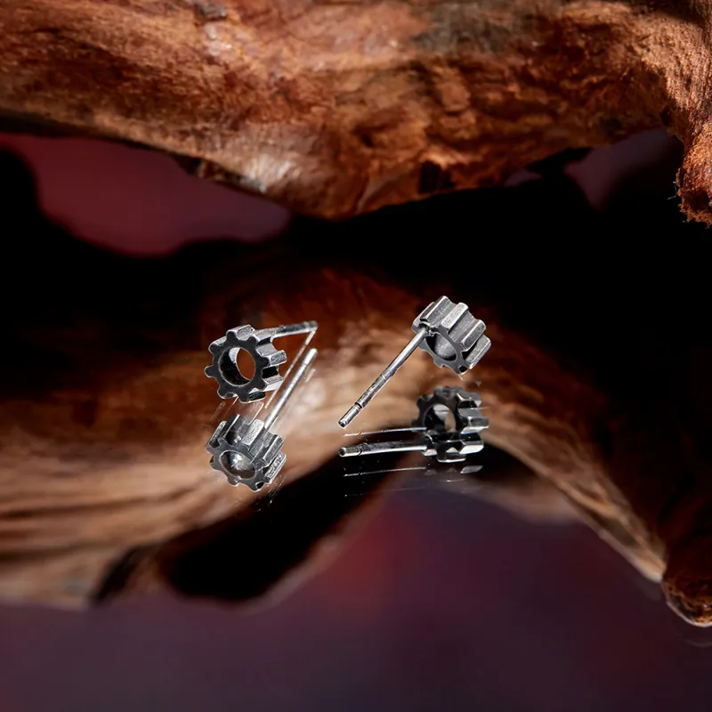 ENFANTIN Stainless Steel Stud Earrings Unisex-4