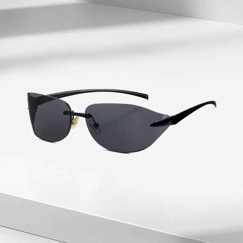 ENFANTIN Titanium Alloy Irregular Shape Sunglasses Unisex-5