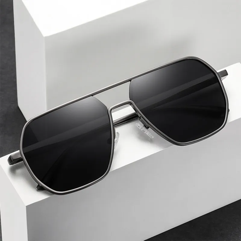 ENFANTIN Aluminum Magnesium Alloy Irregular Shape Sunglasses Unisex-3