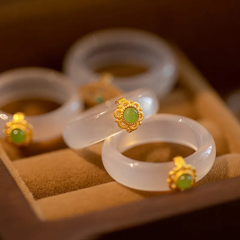 ENFANTIN Chalcedony Rings Unisex-3