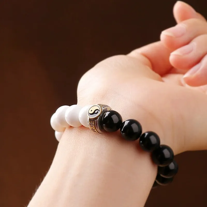 ENFANTIN White Jade Bodhi Bracelets Unisex-2