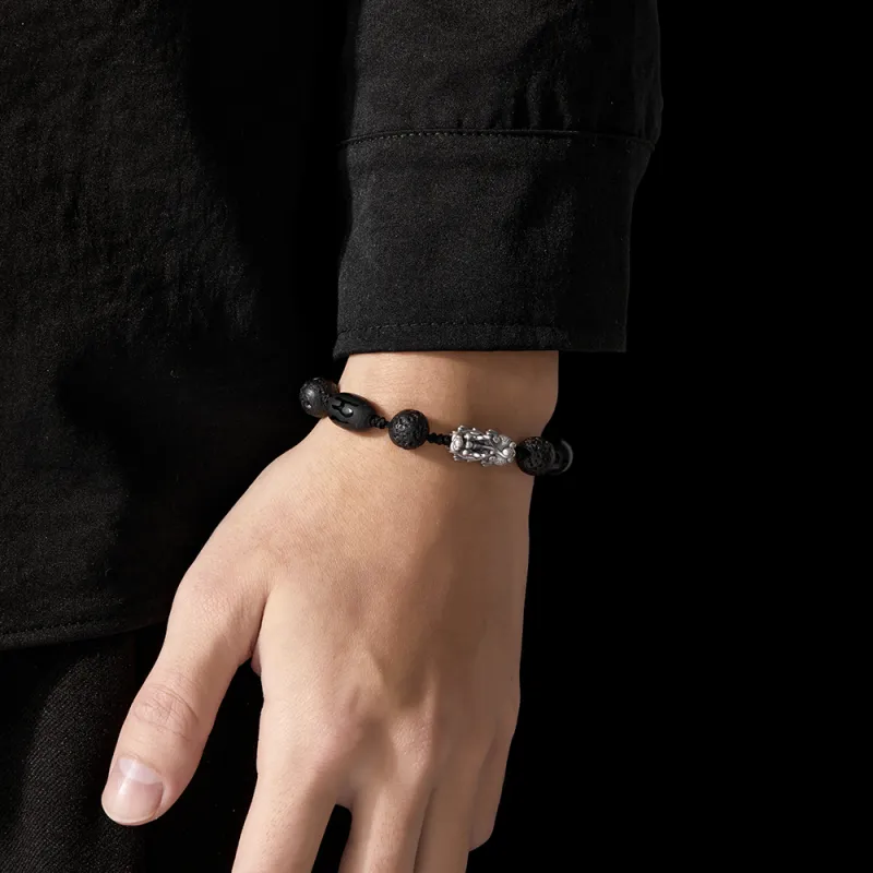 ENFANTIN Glass Cat Eye Jade Bracelets Unisex-3