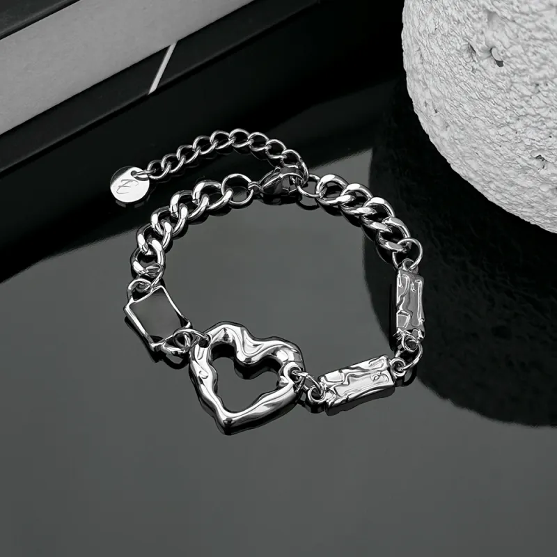 ENFANTIN Titanium Steel Glue Drip Bracelets Unisex-2