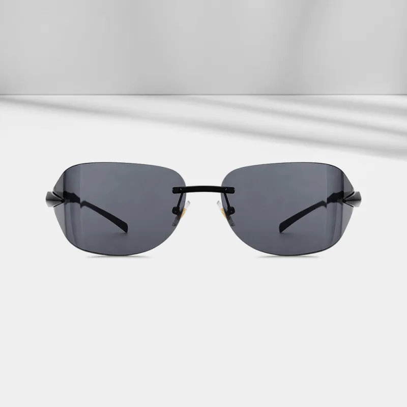ENFANTIN Titanium Alloy Irregular Shape Sunglasses Unisex-3