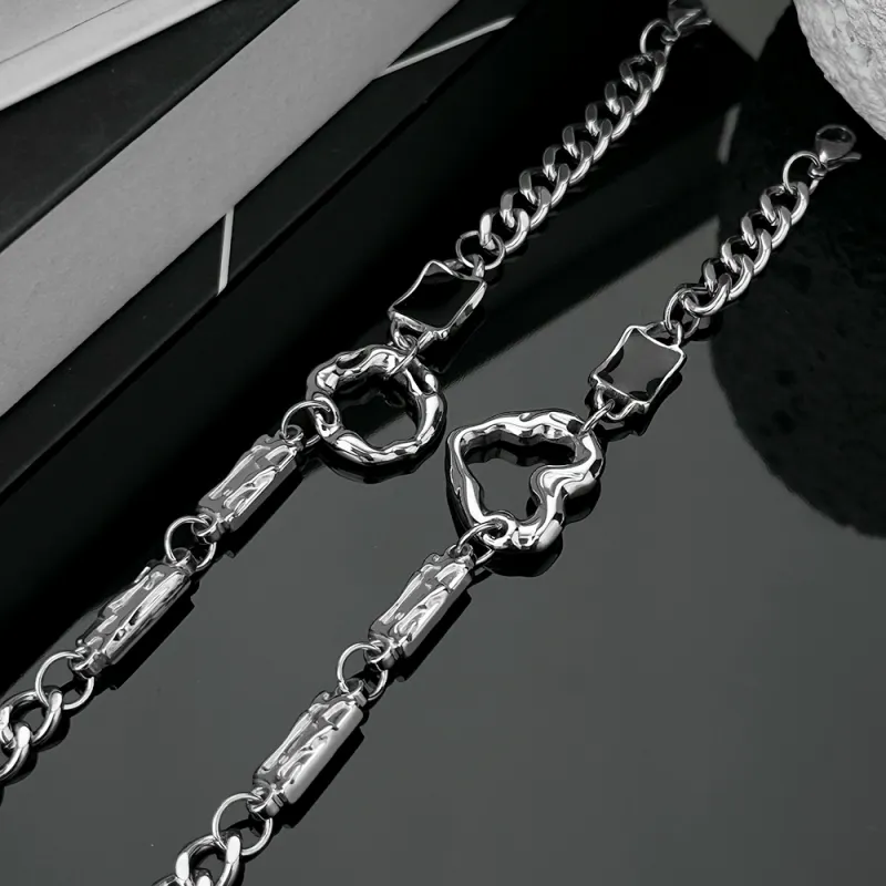 ENFANTIN Titanium Steel Glue Drip Bracelets Unisex-1