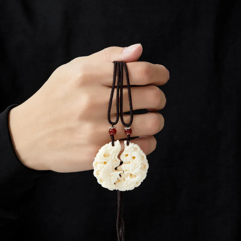 ENFANTIN Ivory Nut Necklaces Unisex-2