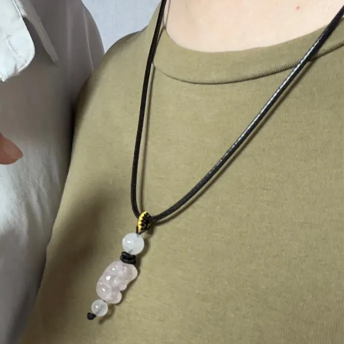 ENFANTIN Obsidian Jade Necklaces Unisex-6
