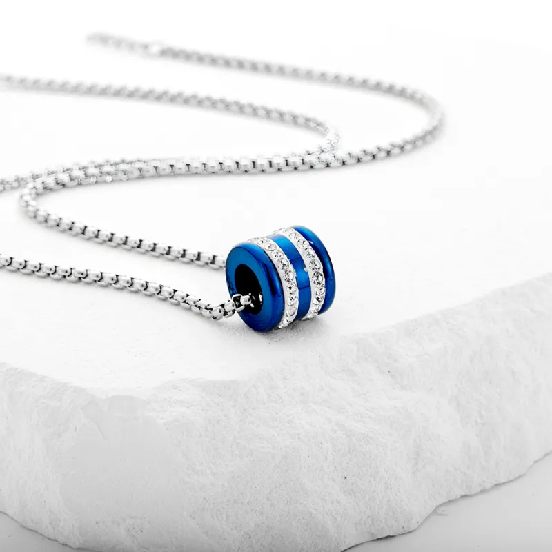ENFANTIN Titanium Steel Zircon Necklaces Unisex-8