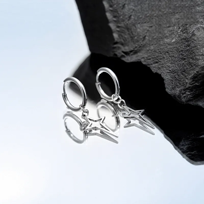 ENFANTIN Titanium Steel Earrings Unisex-3