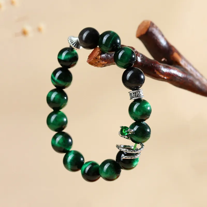 ENFANTIN Tiger's Eye Stone Jade Bracelets Unisex-5