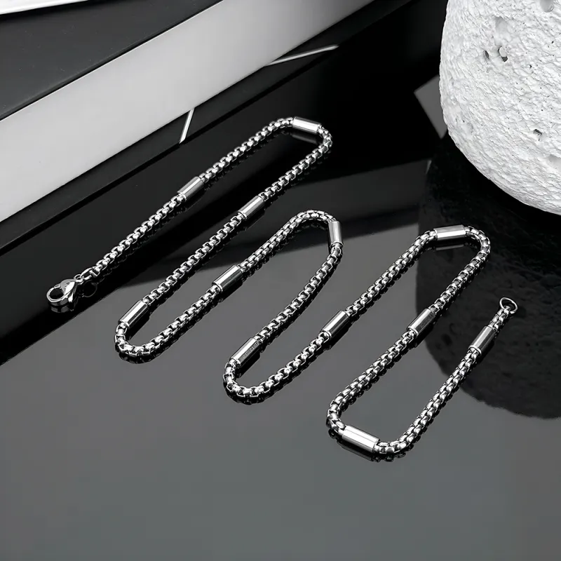 ENFANTIN Titanium Steel Necklaces Unisex-3