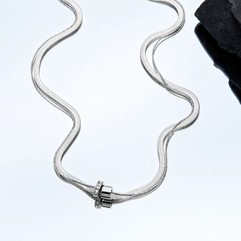 ENFANTIN Titanium Steel Necklaces Unisex-1