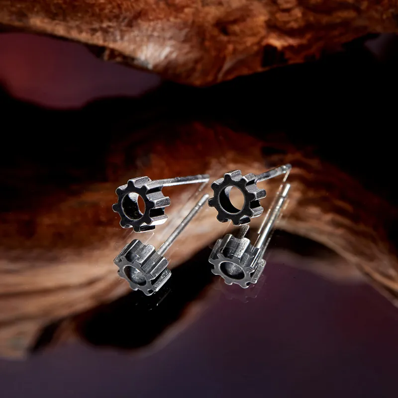 ENFANTIN Stainless Steel Stud Earrings Unisex-3