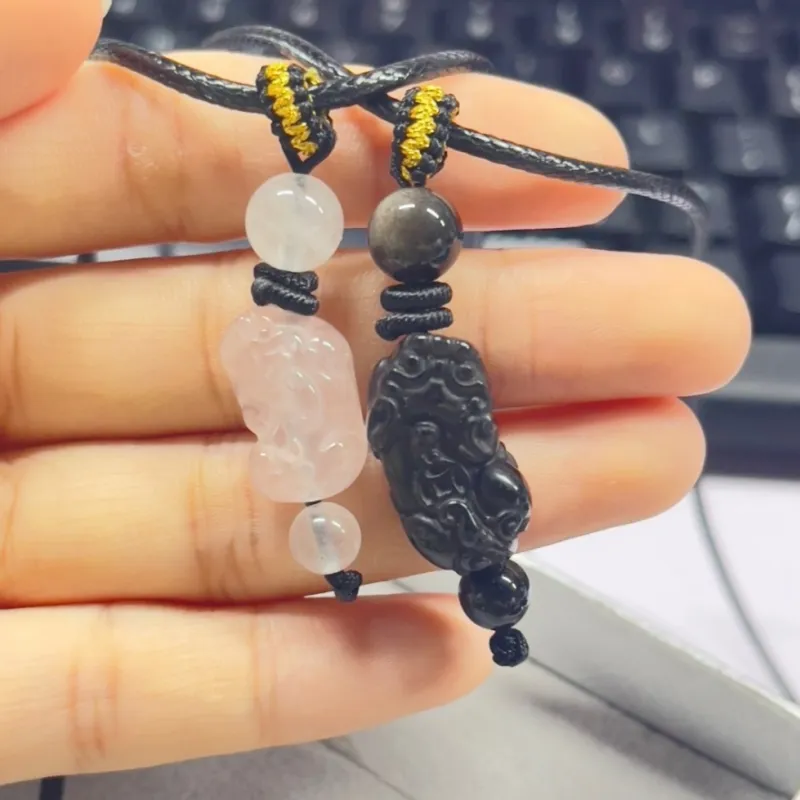 ENFANTIN Obsidian Jade Necklaces Unisex-8