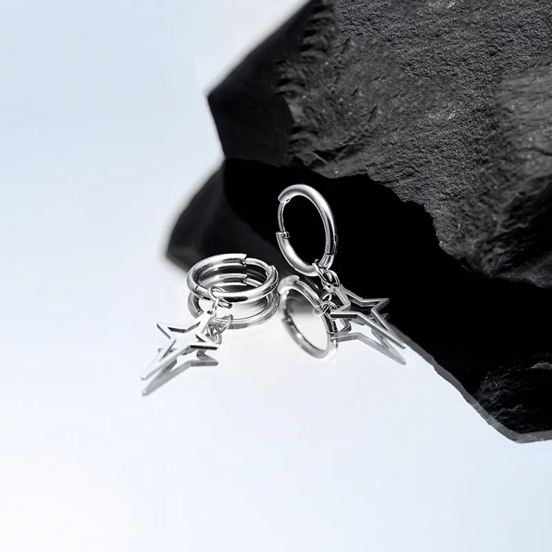 ENFANTIN Titanium Steel Earrings Unisex-2