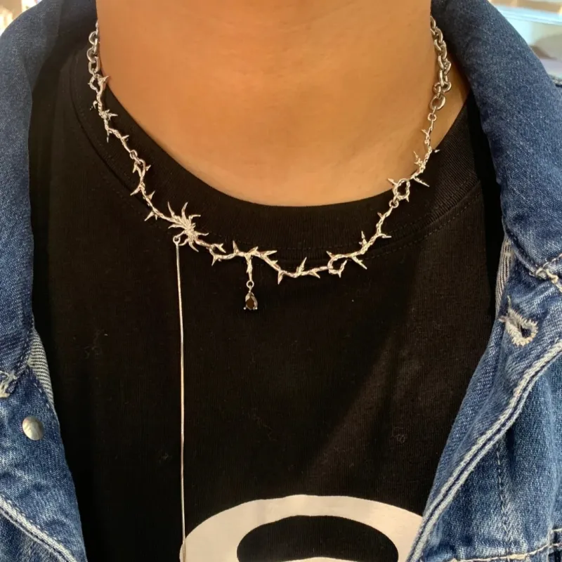 ENFANTIN Copper Stainless Steel/Zirconia Necklaces Unisex-4