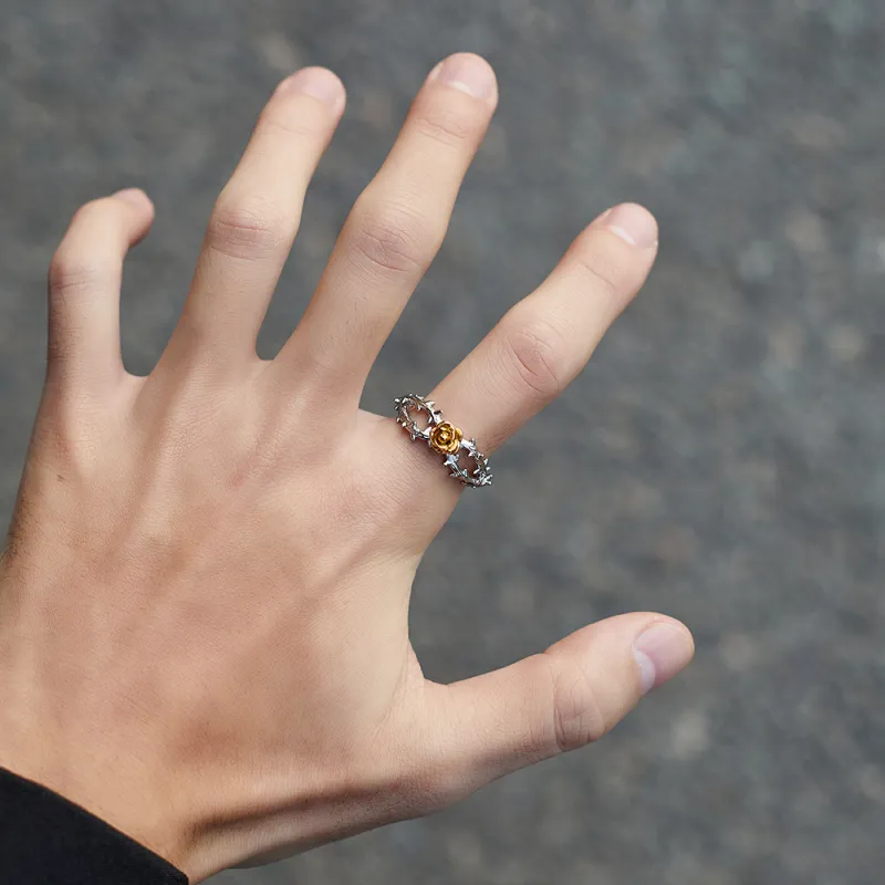 ENFANTIN Titanium Steel Rings Unisex-2