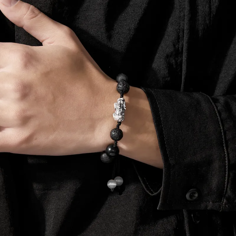 ENFANTIN Glass Cat Eye Jade Bracelets Unisex-5