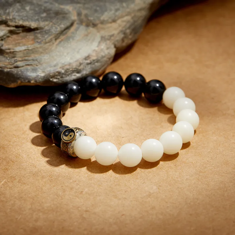 ENFANTIN White Jade Bodhi Bracelets Unisex-3