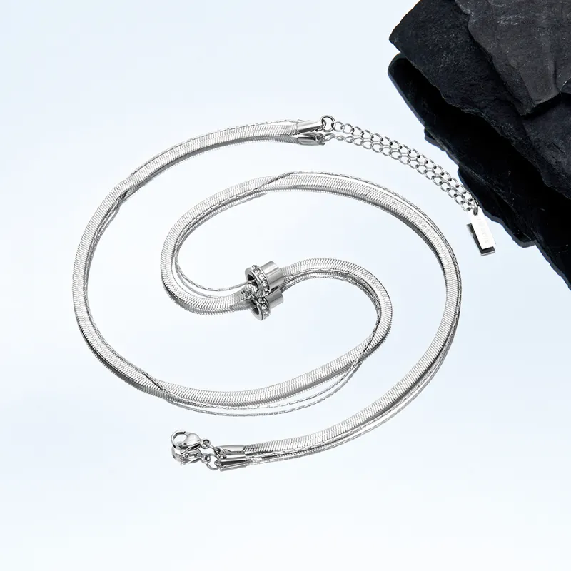 ENFANTIN Titanium Steel Necklaces Unisex-3