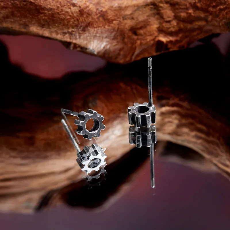 ENFANTIN Stainless Steel Stud Earrings Unisex-1