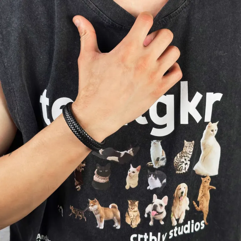 ENFANTIN Artificial Leather Wristbands Unisex-4