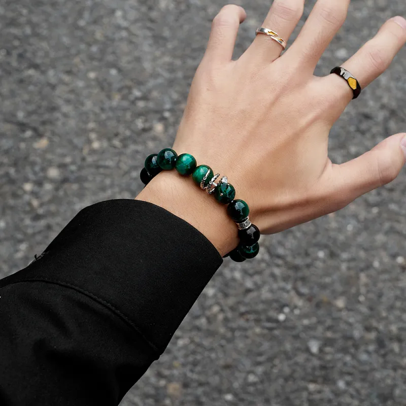 ENFANTIN Tiger's Eye Stone Jade Bracelets Unisex-3