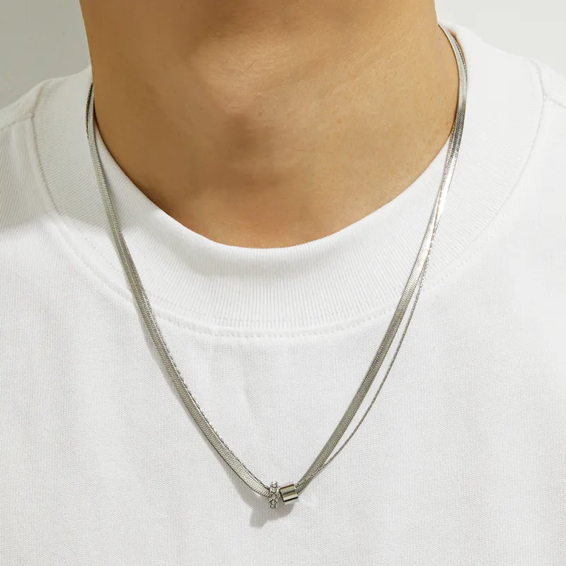 ENFANTIN Titanium Steel Necklaces Unisex-6
