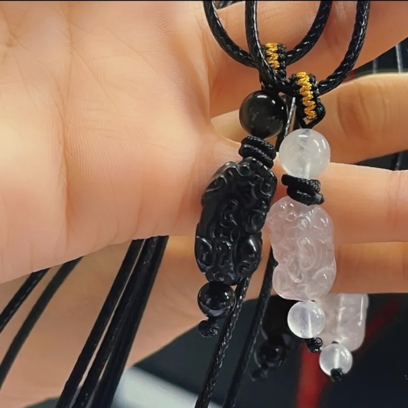 ENFANTIN Obsidian Jade Necklaces Unisex-9