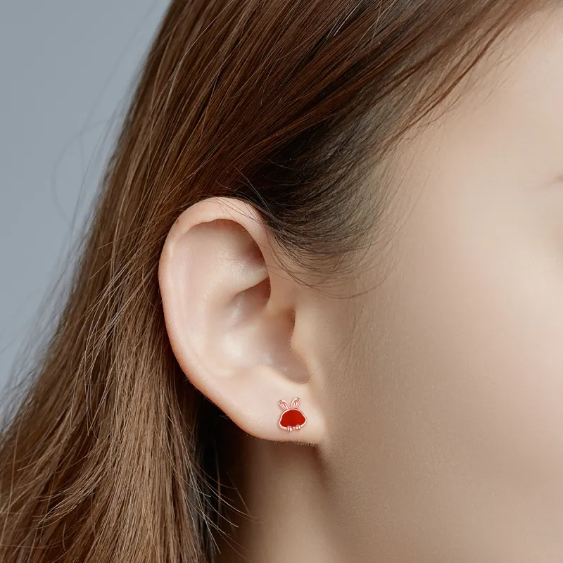 IS YOU 18K Gold Stud Earrings Women's-4