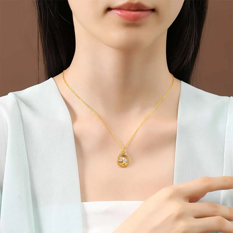 IS YOU S925 Silver Zircon Necklaces Women's-3