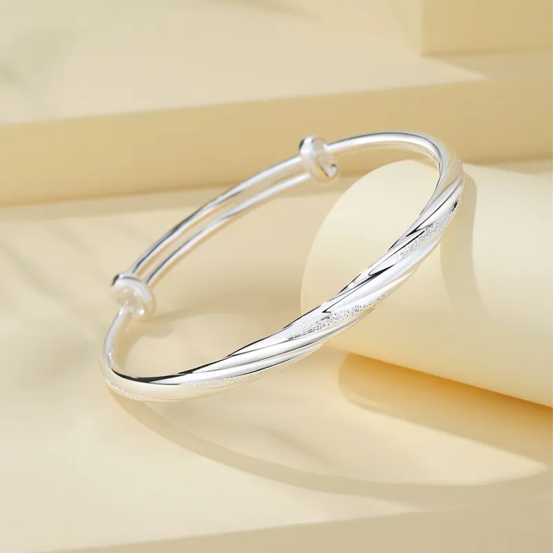 IS YOU 999 Fine Silver Bangles Women's-3
