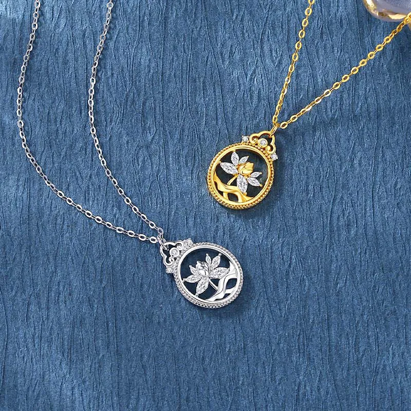 IS YOU S925 Silver Zircon Necklaces Women's-1