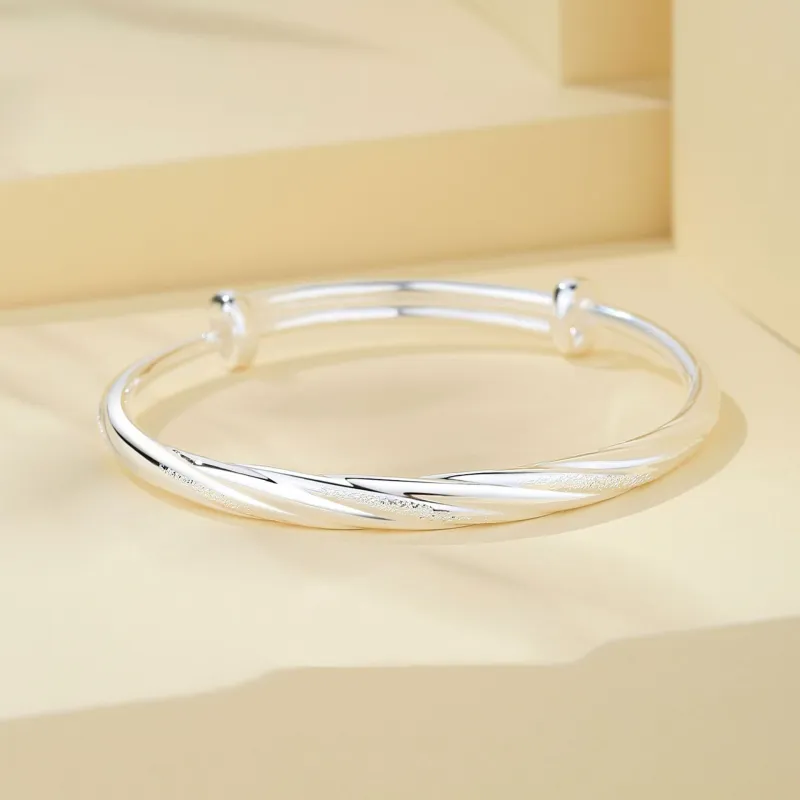 IS YOU 999 Fine Silver Bangles Women's-1