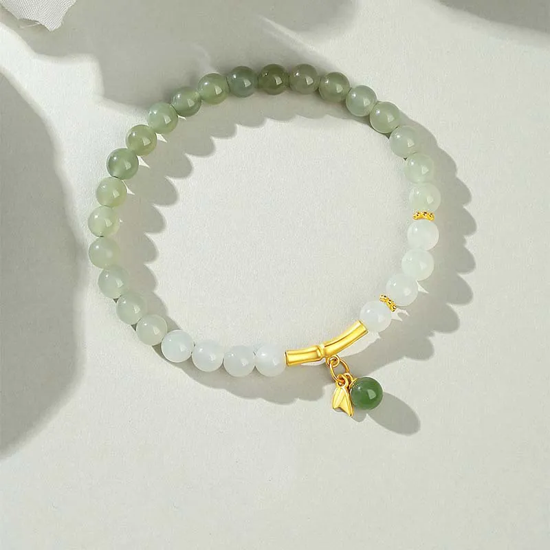 IS YOU Hetian Jade Bracelets Pale Greenish White Jade Women's-2