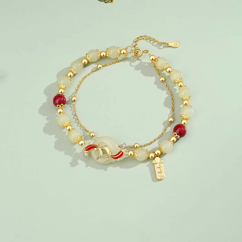 IS YOU Hetian Jade Bracelets Pale Greenish White Jade Women's-1