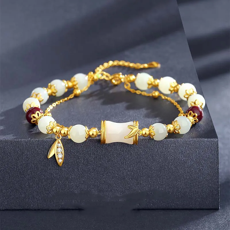 IS YOU Hetian Jade Bracelets Pale Greenish White Jade Women's-1