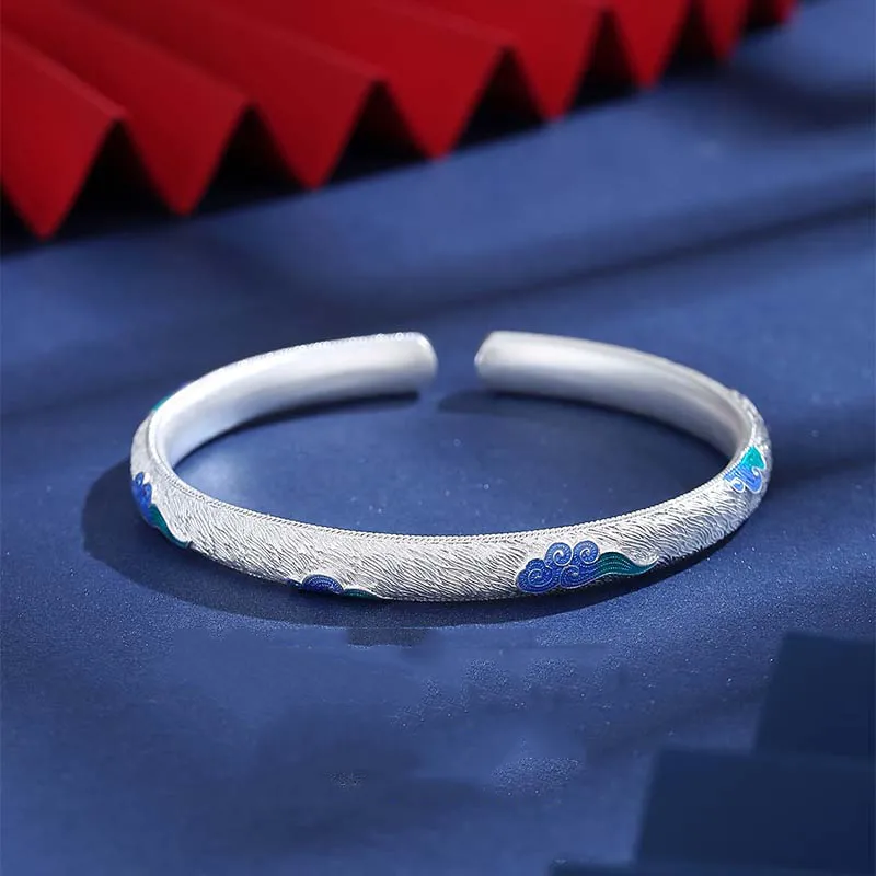 IS YOU 999 Fine Silver Bangles Women's-3