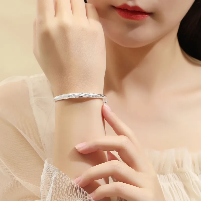 IS YOU 999 Fine Silver Bangles Women's-4