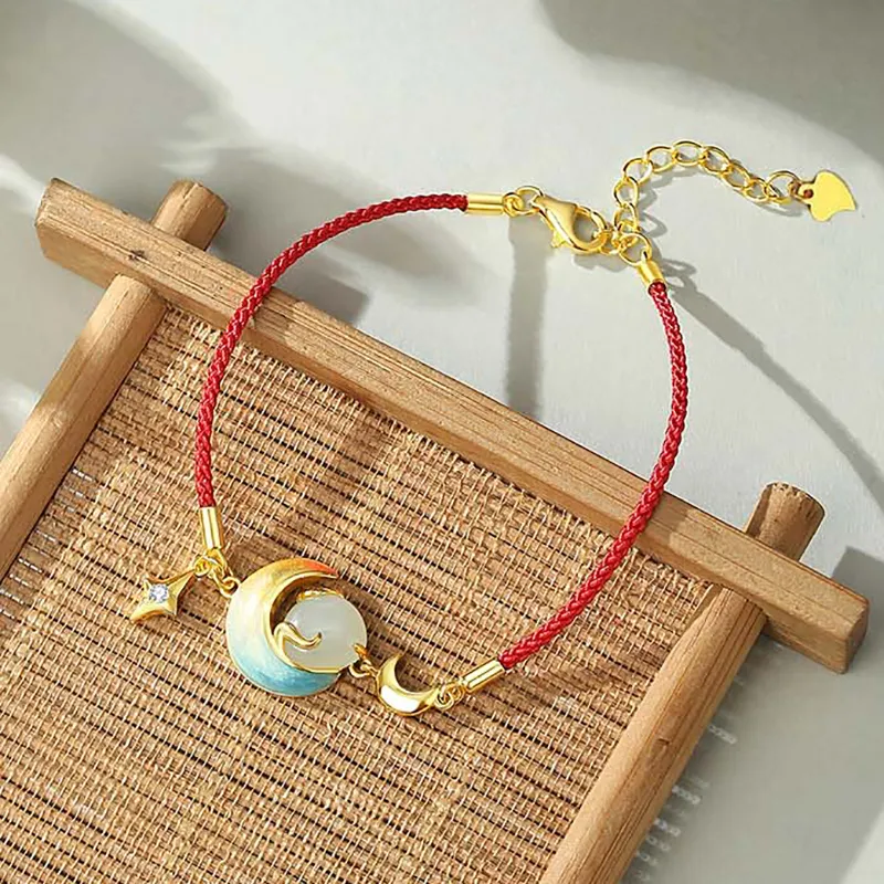 IS YOU Hetian Jade Bracelets Pale Greenish White Jade Women's-4