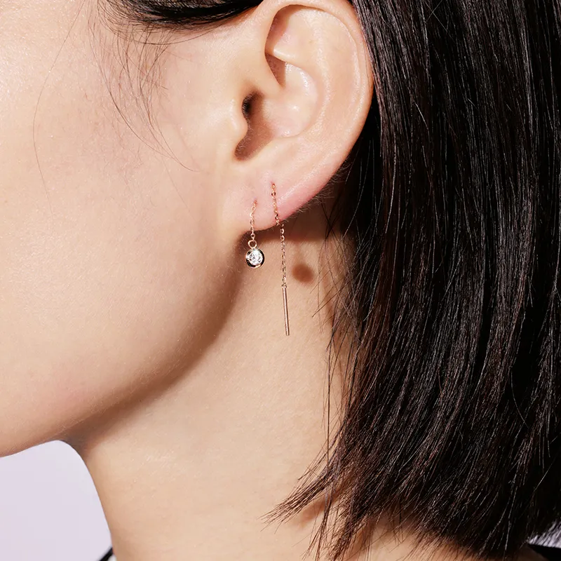 IS YOU 18K Gold Drop Earrings Women's-5