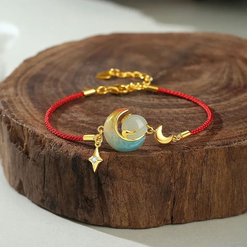IS YOU Hetian Jade Bracelets Pale Greenish White Jade Women's-3