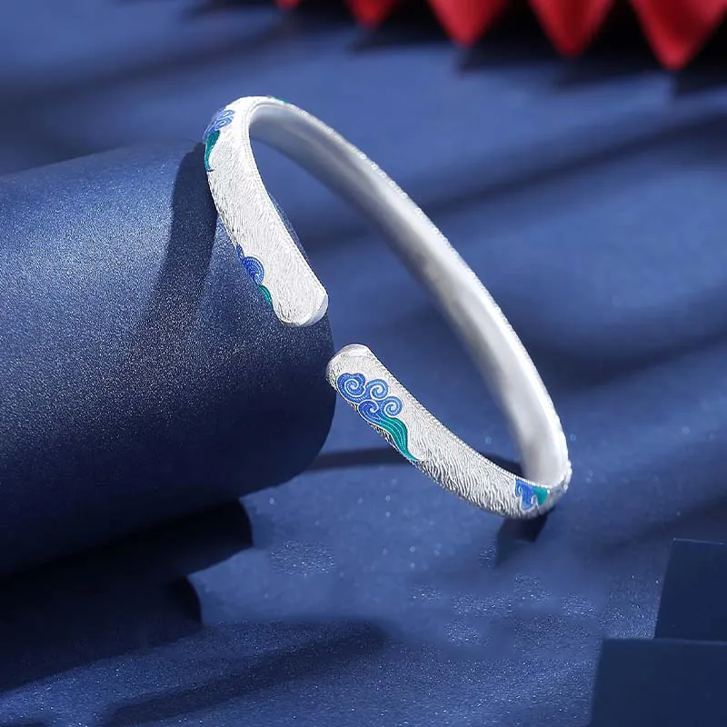IS YOU 999 Fine Silver Bangles Women's-2