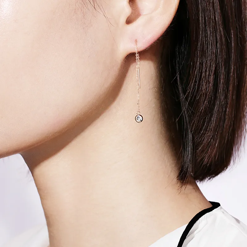 IS YOU 18K Gold Drop Earrings Women's-4