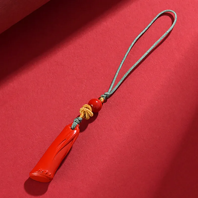 Wanshu Cinnabar Jade Pendants Unisex-5