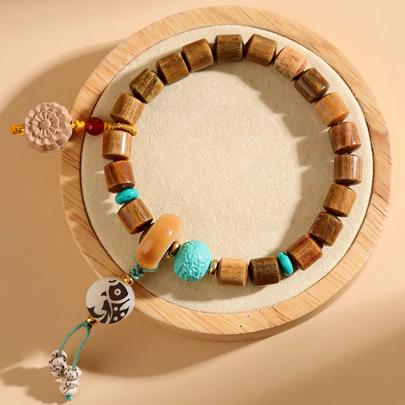 Wanshu Green Sandalwood Bracelets Unisex-4