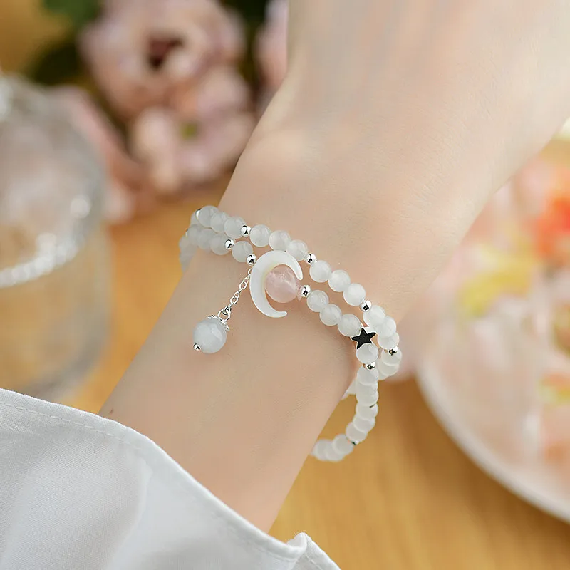 Wanshu Glass Cat Eye Bracelets Women's-2