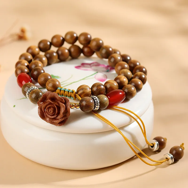 Wanshu Green Sandalwood Bracelets Women's-7