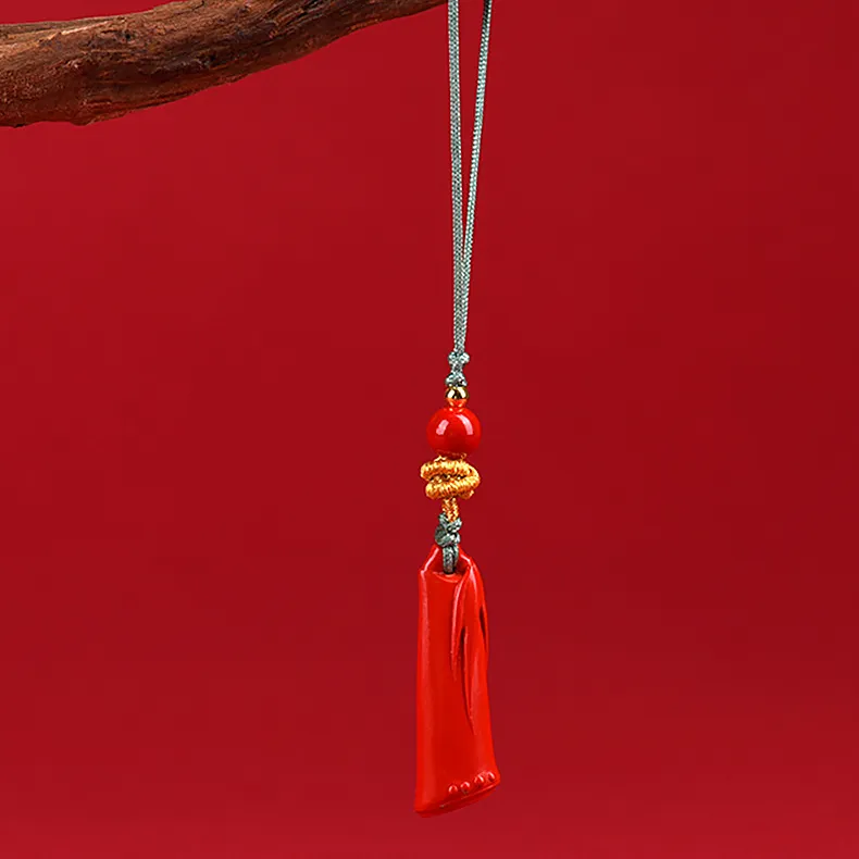 Wanshu Cinnabar Jade Pendants Unisex-7