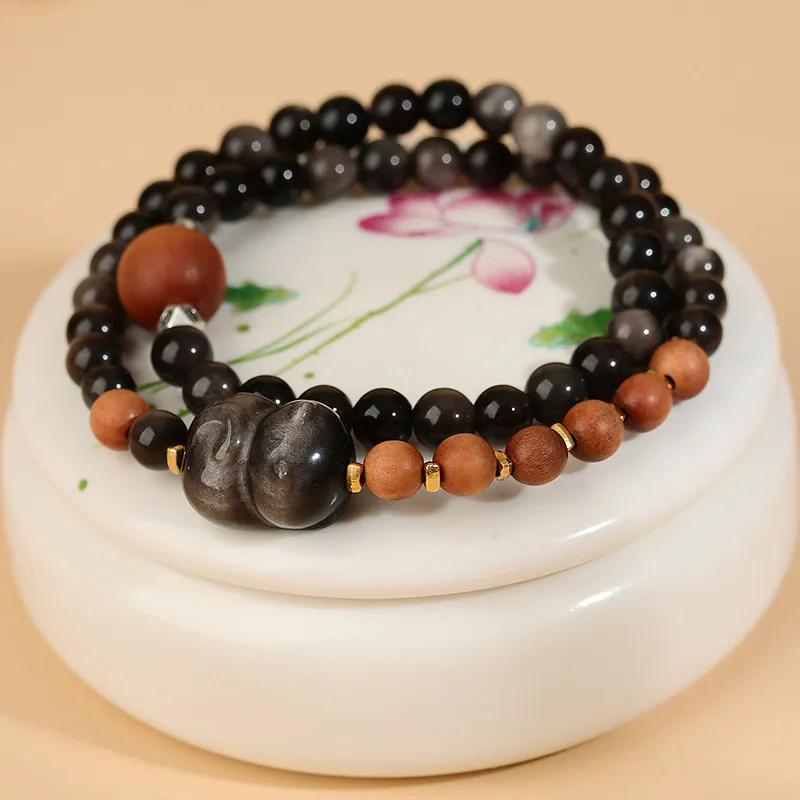 Wanshu Obsidian Bracelets Unisex-3